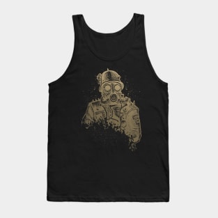 Retro Futurism Steampunk Adventure Soldier 2 Tank Top